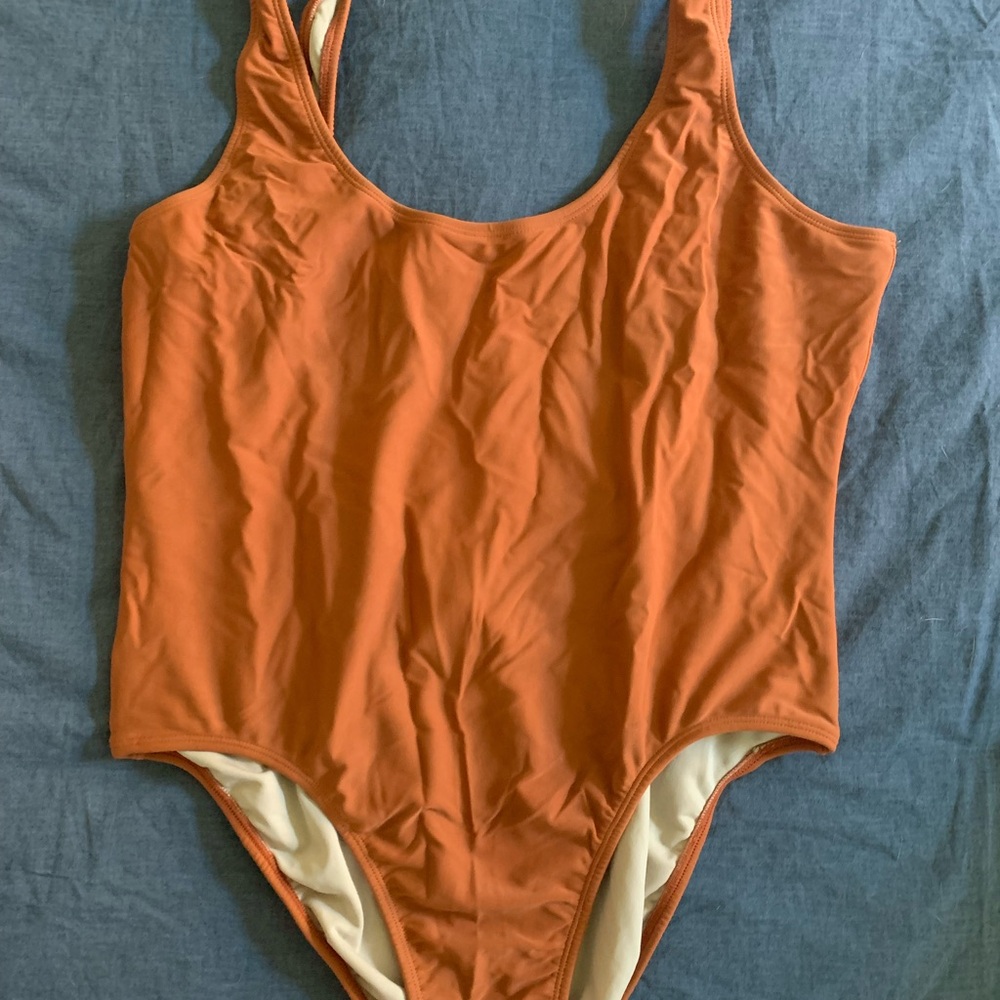Orange One-Piece Swimsuit